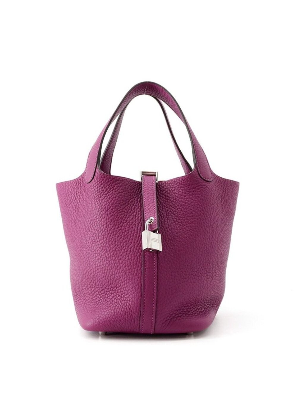 Hermes Handbag Picotin Lock PM Anemone Silver Taurillon Clemence Tote